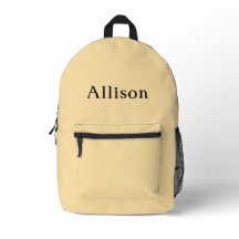 Nombre personalizado Mochila sencilla amarilla neg