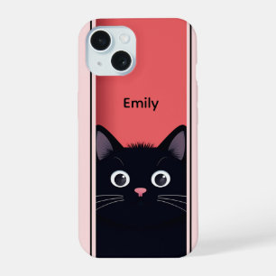 Nombre personalizado moderno de gatito negro lindo