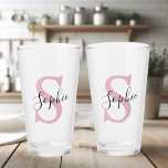 Nombre personalizado moderno Monograma rosa<br><div class="desc">Nombre personalizado moderno Monograma rosa</div>