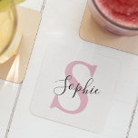 Nombre personalizado moderno Monograma rosa<br><div class="desc">Nombre personalizado moderno Monograma rosa</div>