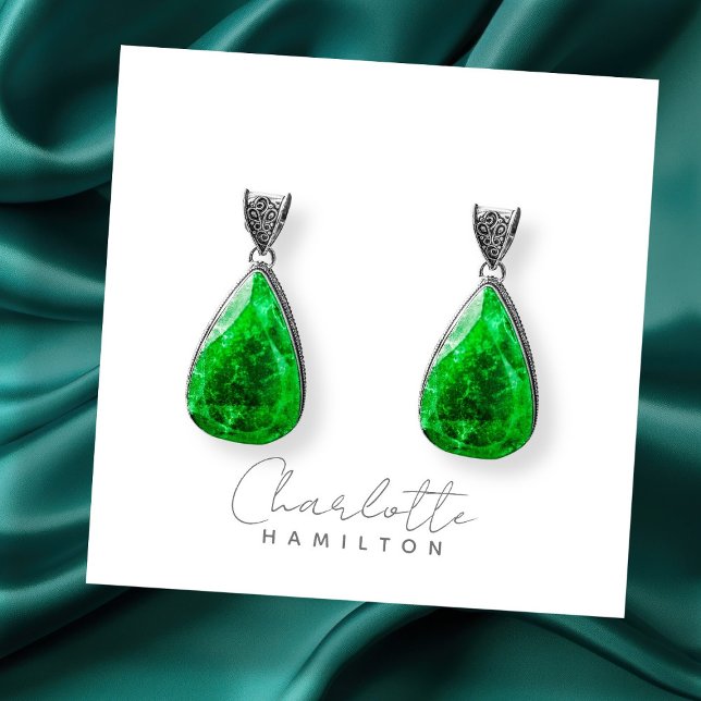 Nombre personalizado moderno tonos grises tarjeta  (Modern Personalized Name Grey Tones Earring Cards by Ricaso. Add your business name to jewelry cards)