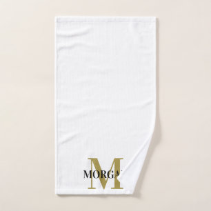 Nombre personalizado Monograma blanco negro