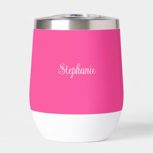 Nombre personalizado Monograma de guión rosado cal