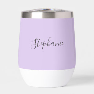 Nombre personalizado Monograma de Lilac Purple Scr