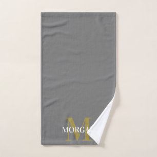 Nombre personalizado Monograma gris