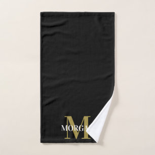 Nombre personalizado Monograma negro