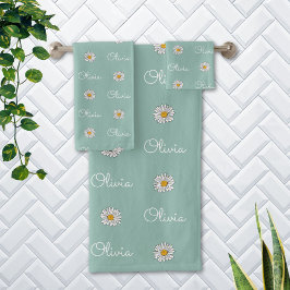 Nombre personalizado Monograma Patrón floral de ma