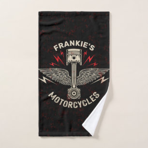 NOMBRE Personalizado Motorciclo Alas Piston Garaje