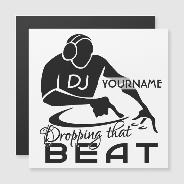 Nombre personalizado Music DJ (Anverso/Reverso)