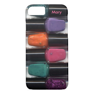 Nombre personalizado Nail Funda para iPhone 7 en p