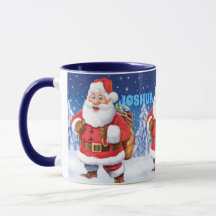 Nombre personalizado Navidades taza de café, Jolly