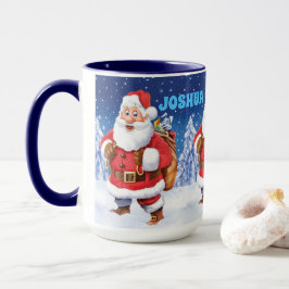 Nombre personalizado Navidades taza de café, Jolly