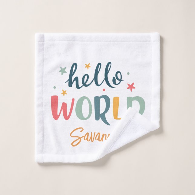 Nombre personalizado neutro bebé Baby Shower (Toallita)