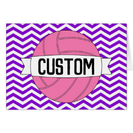 Nombre personalizado o tarjeta de saludo de voleib