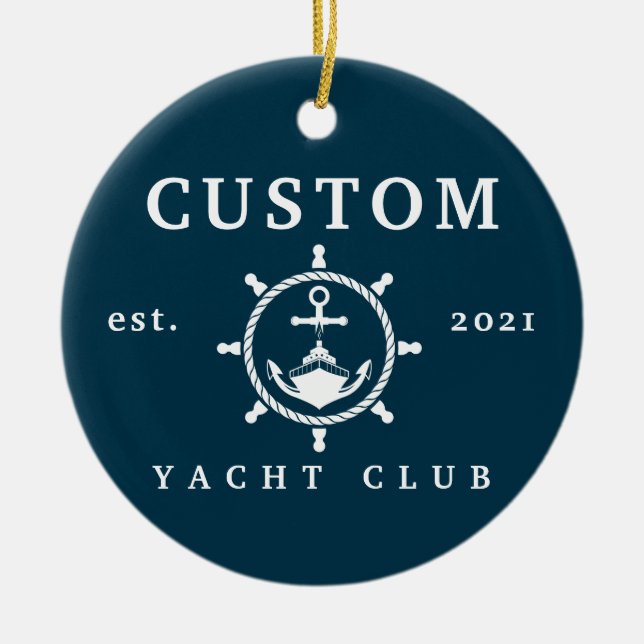 Nombre personalizado Ornamento yate, decoración de (Frente)