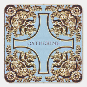 Nombre personalizado Ornate Victorian Pegatinas