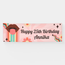 Nombre personalizado, pancarta de cumpleaños de Gr