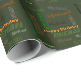 NOMBRE personalizado Papel de ajuste de regalo de 