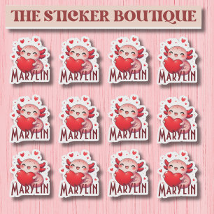 Nombre personalizado Paquete de Pegatinas Axolotl 