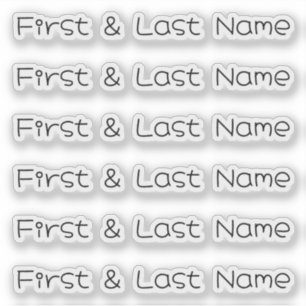 NOMBRE PERSONALIZADO — Paquete Pegatina de etiquet