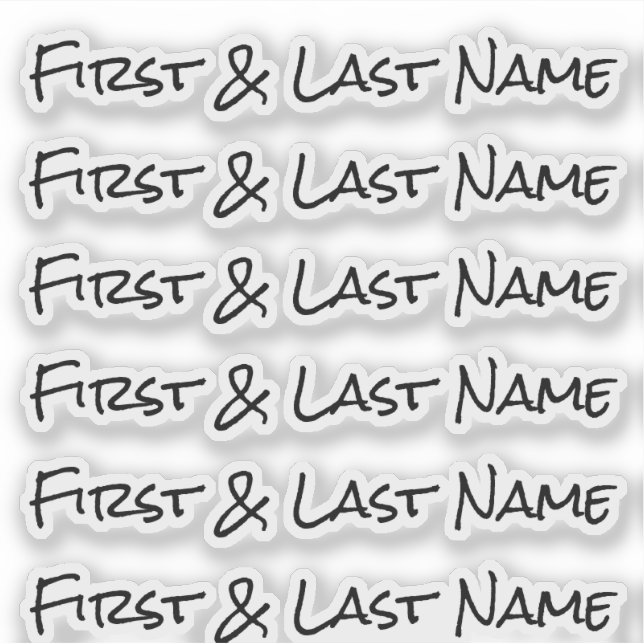 NOMBRE PERSONALIZADO — Paquete Pegatina de etiquet (Anverso)