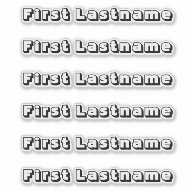 NOMBRE PERSONALIZADO — Paquete Pegatina de etiquet (Anverso)