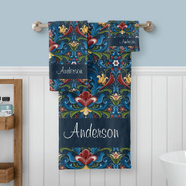 Nombre personalizado patrón floral arte popular es