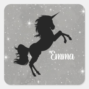 Nombre personalizado Pegatina de galaxia gris/negr