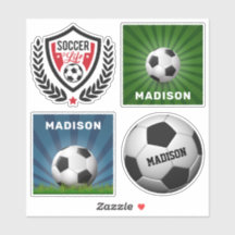 Nombre personalizado pegatinas de fútbol