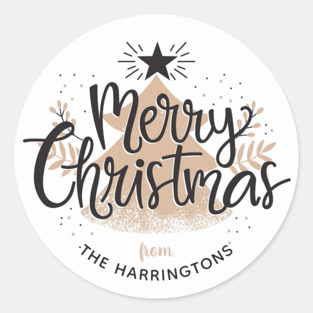 Nombre personalizado pegatinas navideñas (Anverso)