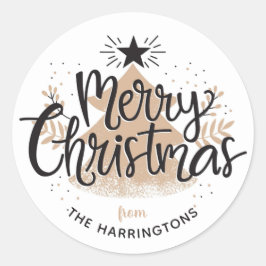 Nombre personalizado pegatinas navideñas