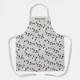 Nombre personalizado Perro patrón delantales