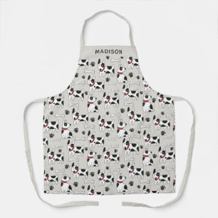 Nombre personalizado Perro patrón delantales