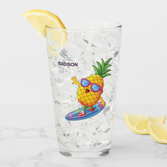 Nombre personalizado Pineapple Surfer (Anverso (hielo))