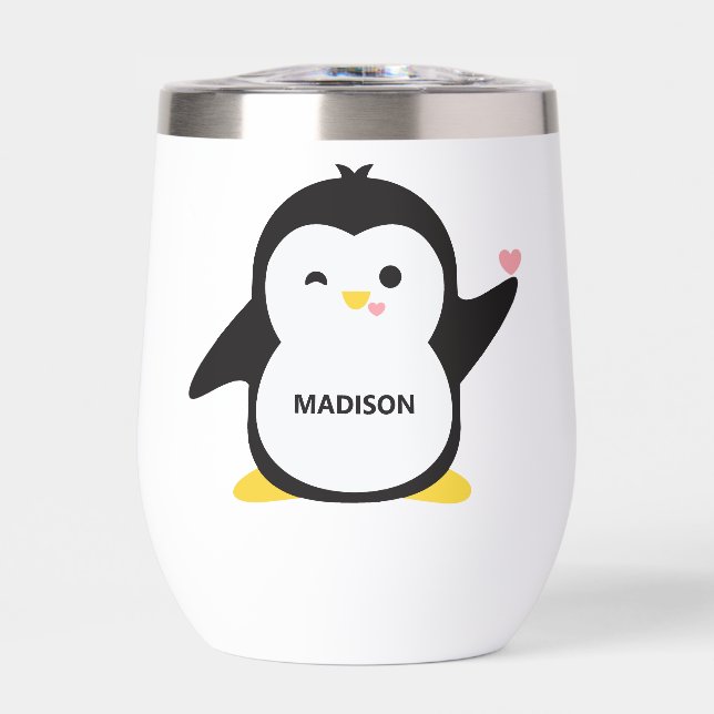 Nombre personalizado pingüino lindo (Frente)