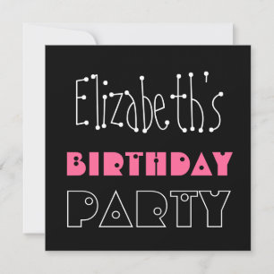 Nombre personalizado Plantilla de fiesta de cumple