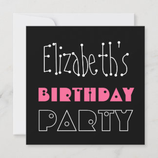 Nombre personalizado Plantilla de fiesta de cumple