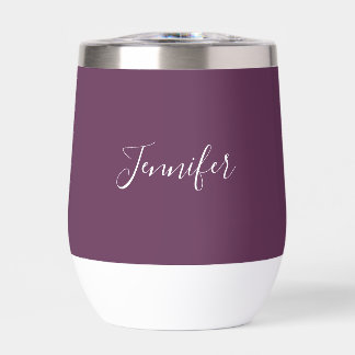 Nombre personalizado Plum Purple Script Simple