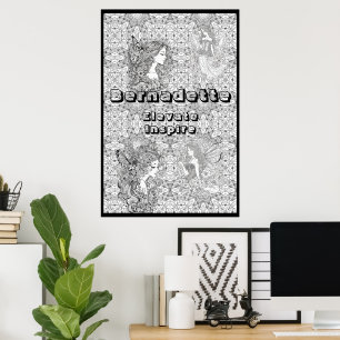 Nombre personalizado Posters de color de hadas gig