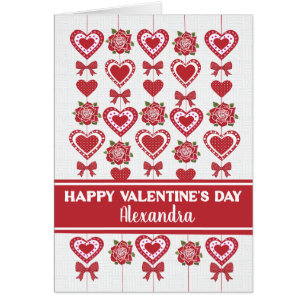 Nombre personalizado que se doblan los corazones d
