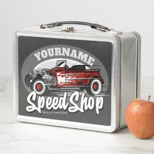 NOMBRE personalizado Red HotRod Roadster Speed Sho