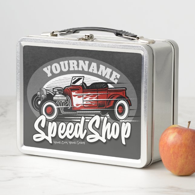 NOMBRE personalizado Red HotRod Roadster Speed Sho (In situ)