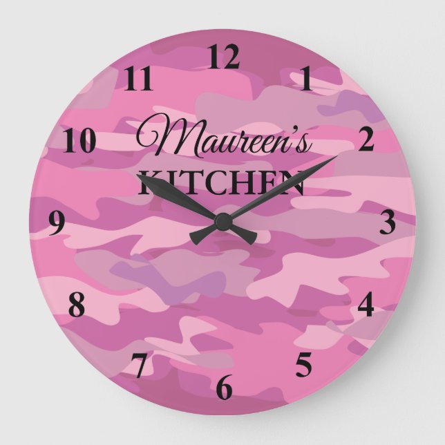Nombre personalizado reloj de pared de la cocina d (Anverso)