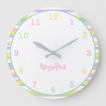 Nombre Personalizado Reloj De Pared De Tiras Paste