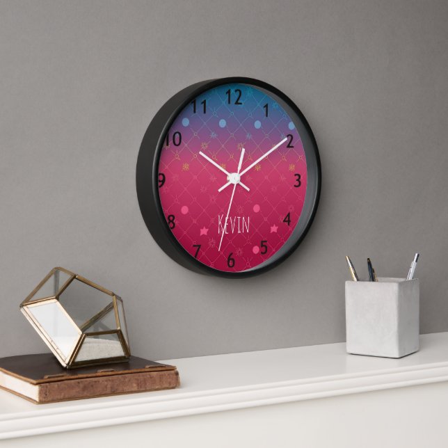 Nombre personalizado Reloj de pared moderno de mod (Oficina)