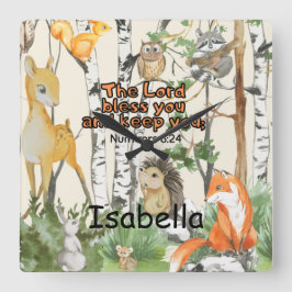 Nombre personalizado reloj de pared regalo cristia