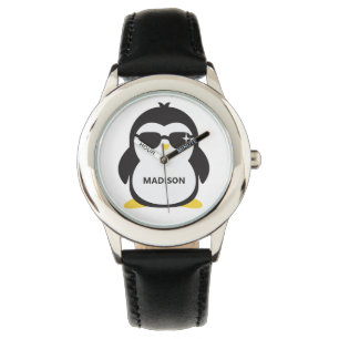 Nombre personalizado relojes de pingüino geniales