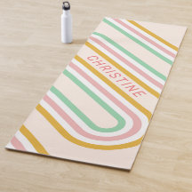 Nombre personalizado Retro Yoga Mat