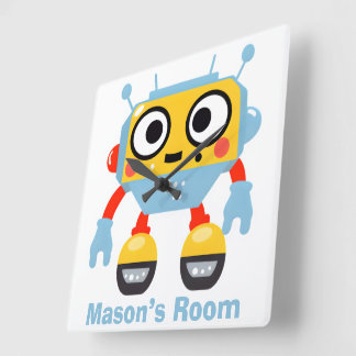 Nombre personalizado Robot del reloj de pared del 