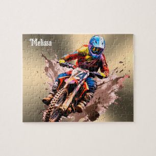 Nombre personalizado Rompecabezas de Motocross